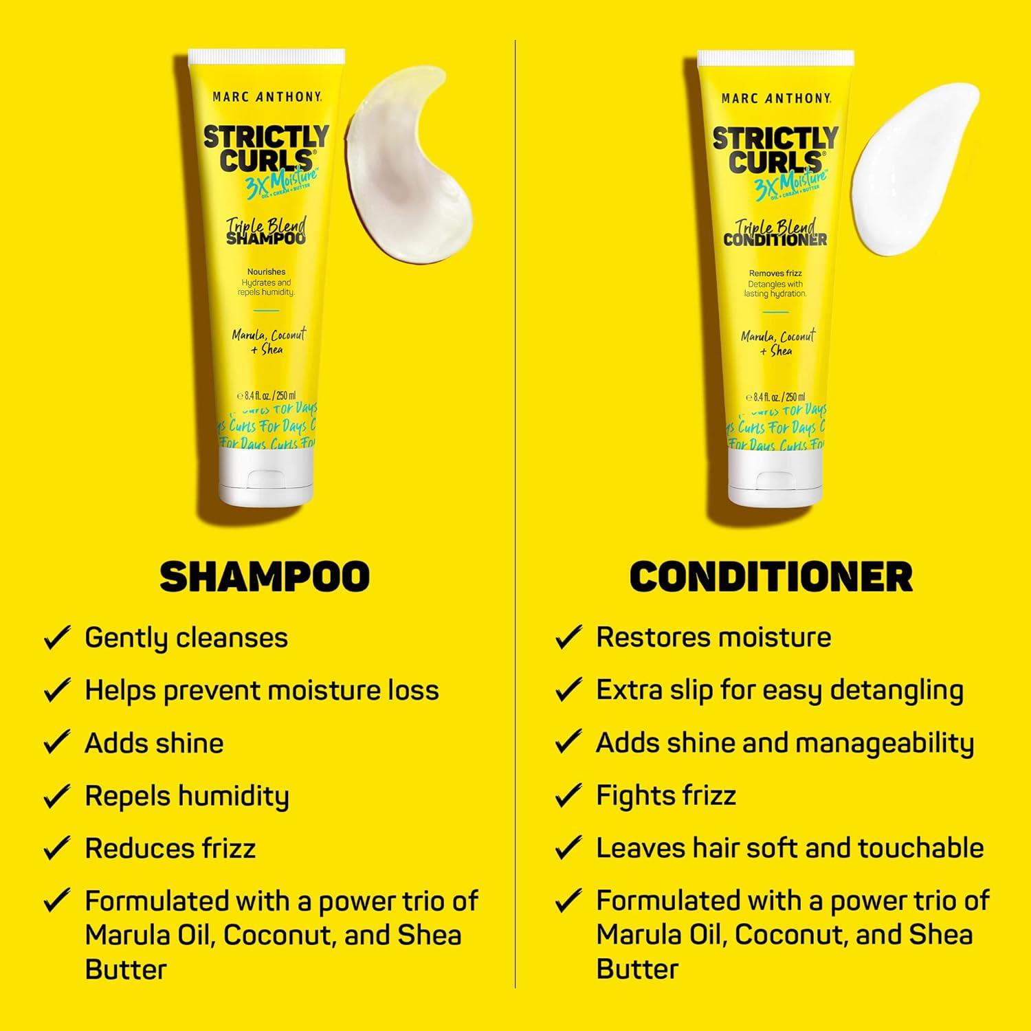 imageMarc Anthony Big Volume Hair Shampoo amp Conditioner Set for Fine Thin Hair Lightweight Volumizing Shampoo amp Conditioner for Gentle Cleansing FrizzFree amp SulfateFree Hair Care ProductStrictly Curls