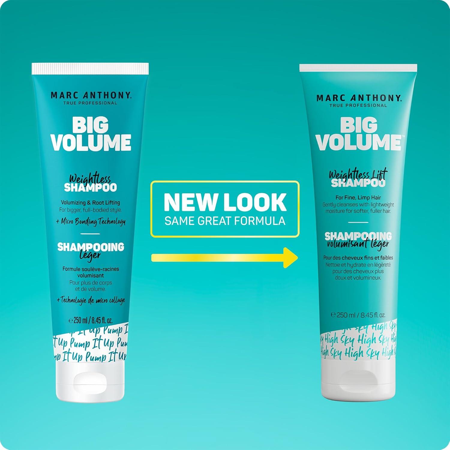 imageMarc Anthony Big Volume Hair Shampoo amp Conditioner Set for Fine Thin Hair Lightweight Volumizing Shampoo amp Conditioner for Gentle Cleansing FrizzFree amp SulfateFree Hair Care ProductBig Volume