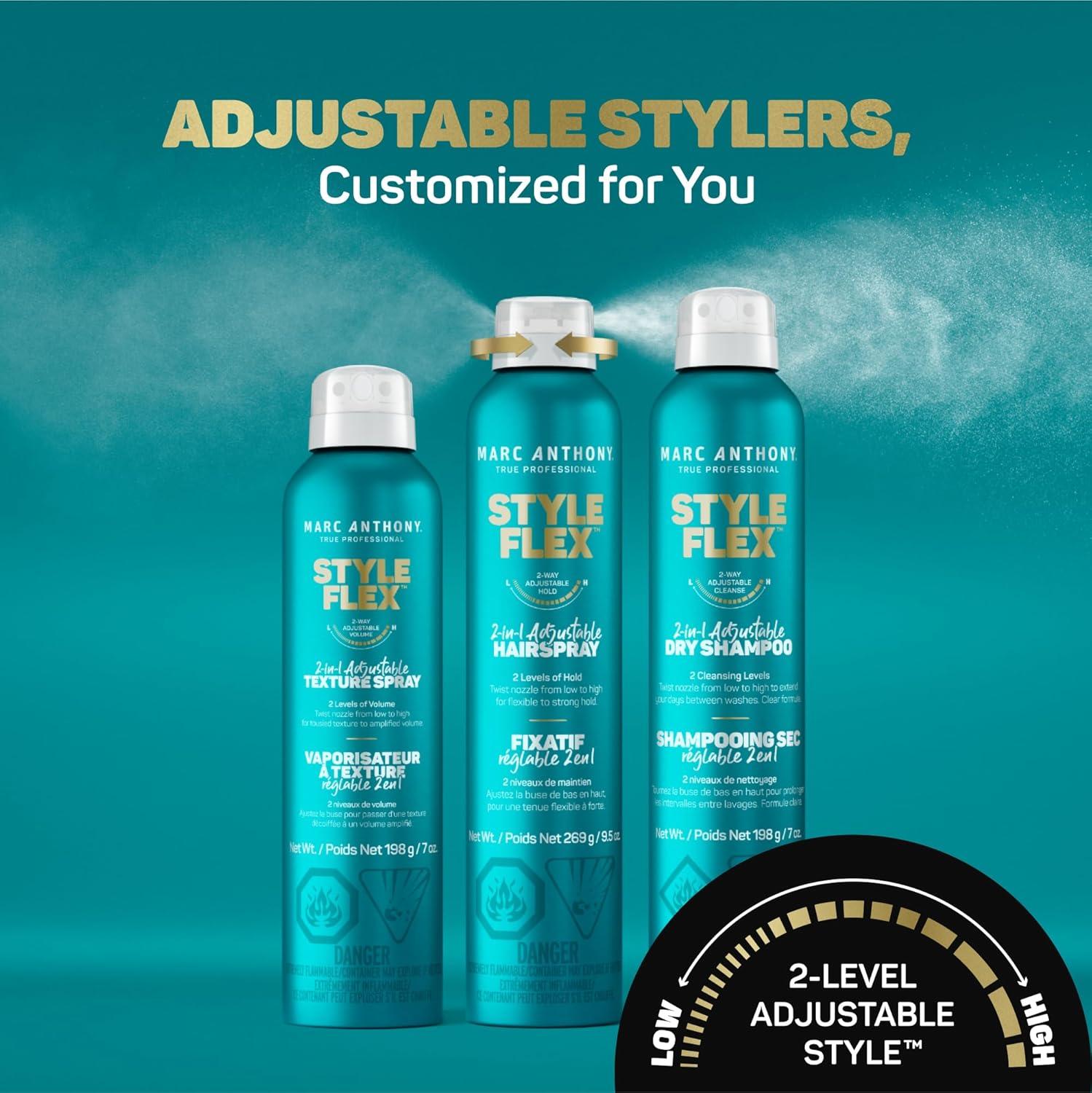 imageMarc Anthony Dry Shampoo for Women amp Men Style Flex 2in1 Adjustable Spray 2 Cleaning Levels Dry Shampoo for Refreshed WellGroomed Hair Between Washes All Hair Colors 7 oz