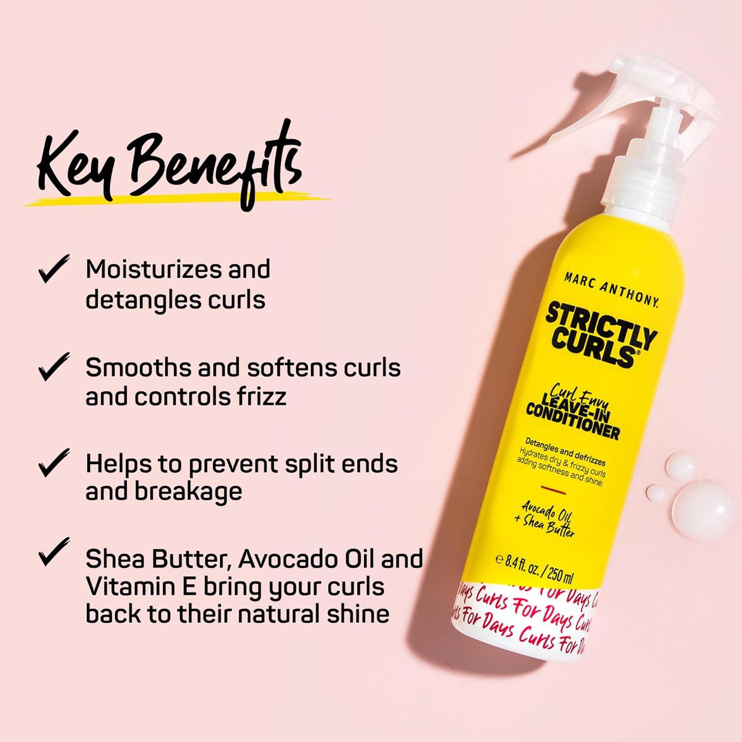 imageMarc Anthony LeaveIn Conditioner Spray Coconut Oil amp Shea Butter AntiFrizz Biotin Hair Detangler Spray to Moisturize for Softer Smoother Hair Sulfate Free Styling ProductStrictly Curls