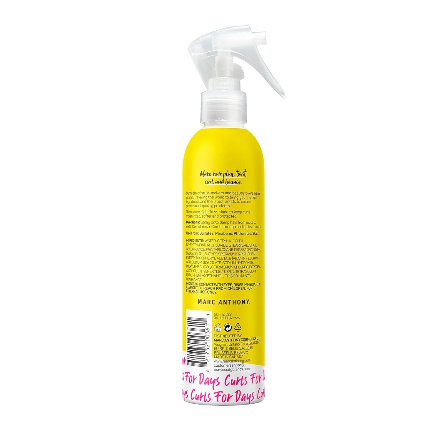 imageMarc Anthony LeaveIn Conditioner Spray Coconut Oil amp Shea Butter AntiFrizz Biotin Hair Detangler Spray to Moisturize for Softer Smoother Hair Sulfate Free Styling ProductStrictly Curls