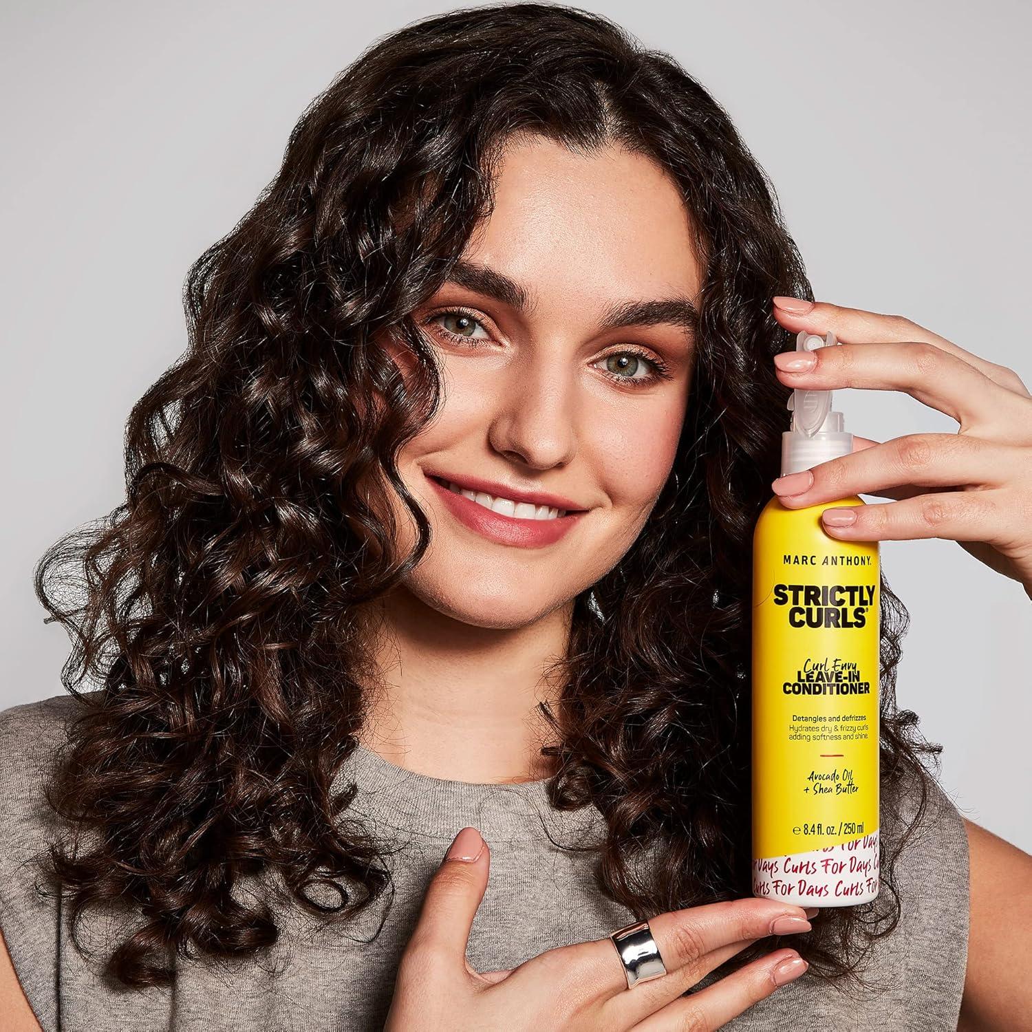 imageMarc Anthony LeaveIn Conditioner Spray Coconut Oil amp Shea Butter AntiFrizz Biotin Hair Detangler Spray to Moisturize for Softer Smoother Hair Sulfate Free Styling ProductStrictly Curls