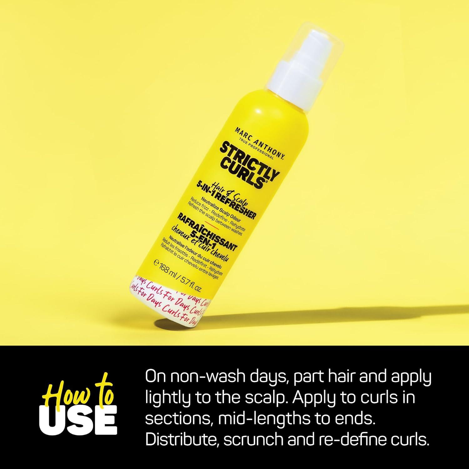 imageMarc Anthony Strictly Curls Hairspray For Curly Hair 5In1 Refresher Nourishing Formula For Moisturized Refreshed amp Healthy Scalp amp Hair From Root To Tip 57 fl ozHairspray