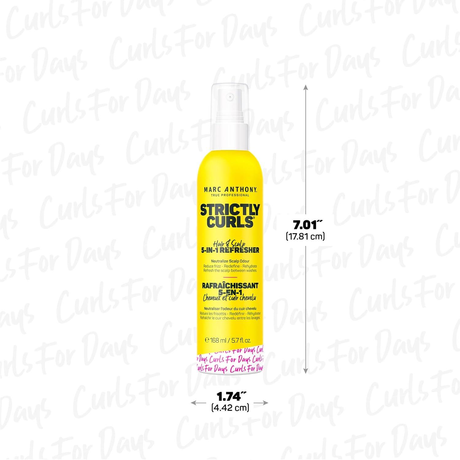 imageMarc Anthony Strictly Curls Hairspray For Curly Hair 5In1 Refresher Nourishing Formula For Moisturized Refreshed amp Healthy Scalp amp Hair From Root To Tip 57 fl ozHairspray