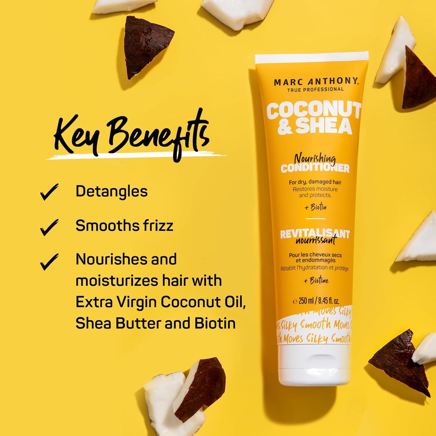 imageMarc Anthony Volumizing Conditioner with Coconut Oil amp Shea Butter Nourishing amp Hydrating Haircare with Biotin for Dry amp Damaged Hair Restore Moisture amp Protects Hair Paraben amp Sulfate FreeCoconut and Shea Conditioner