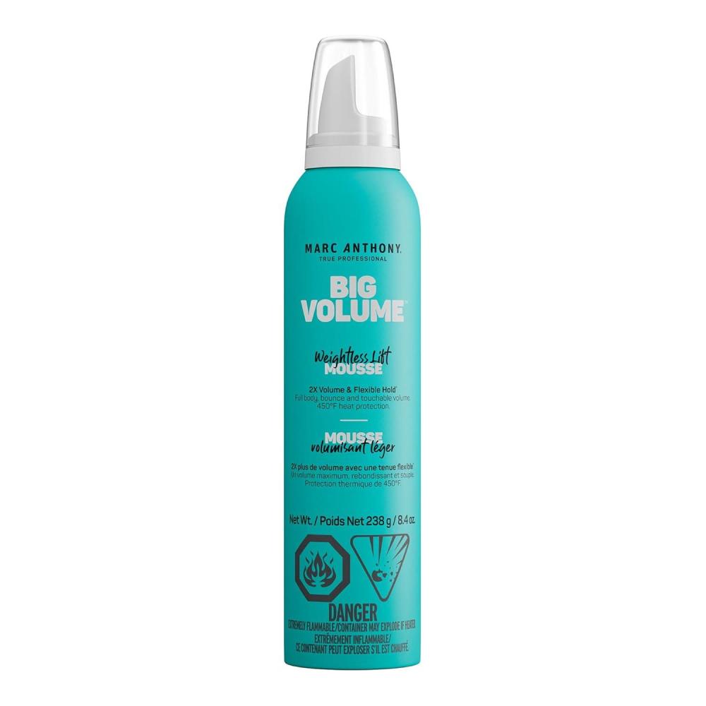 imageMarc Anthony Big Volume Hair Mousse for Fine Thin Hair Lightweight Volumizing Hair Styler with Flexible Hold for Full Body amp Bounce FrizzFree amp SulfateFree Hair Care Product