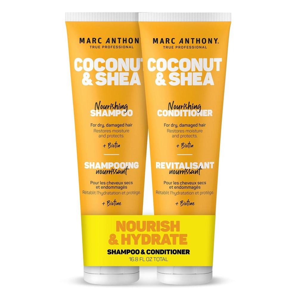 imageMarc Anthony Big Volume Hair Shampoo amp Conditioner Set for Fine Thin Hair Lightweight Volumizing Shampoo amp Conditioner for Gentle Cleansing FrizzFree amp SulfateFree Hair Care ProductCoconut and Shea