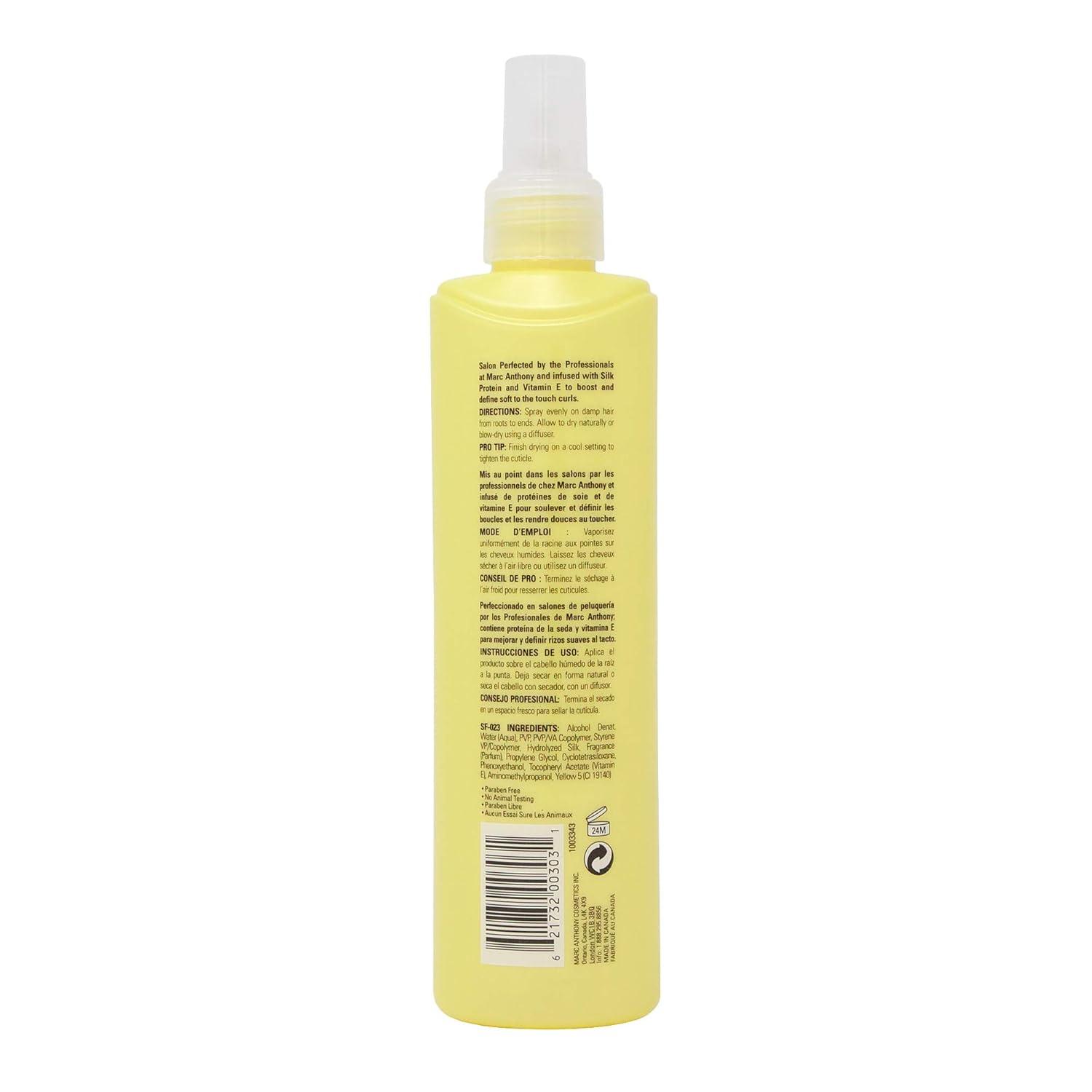 imageMarc Anthony Curly Hair Spray Strictly Curls Curl Booster Removes Frizz Repels Humidity amp Holds Bouncy Curls Vitamin E amp Hydrolyzed Silk Hairspray Add Bounce amp Volume 81 Fl Oz81 Fl Oz Pack of 2