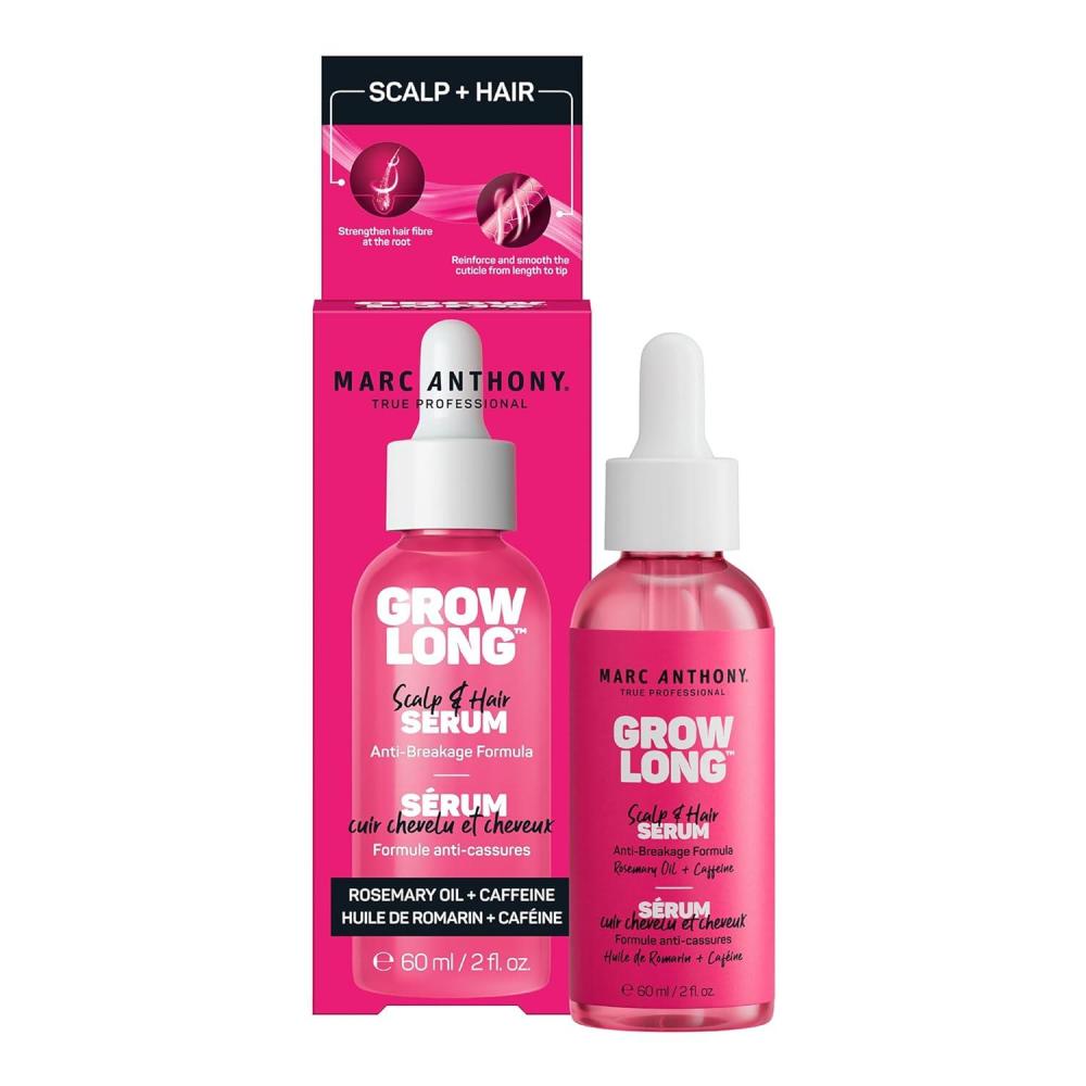 imageMarc Anthony Grow Long Scalp amp Hair Serum  AntiBreakage Formula Nourish Strengthen amp Hydrate Scalp amp Hair Follicles  Natural Shine amp FullerLooking Hair Strands from Root to Tip 2 fl ozSerum