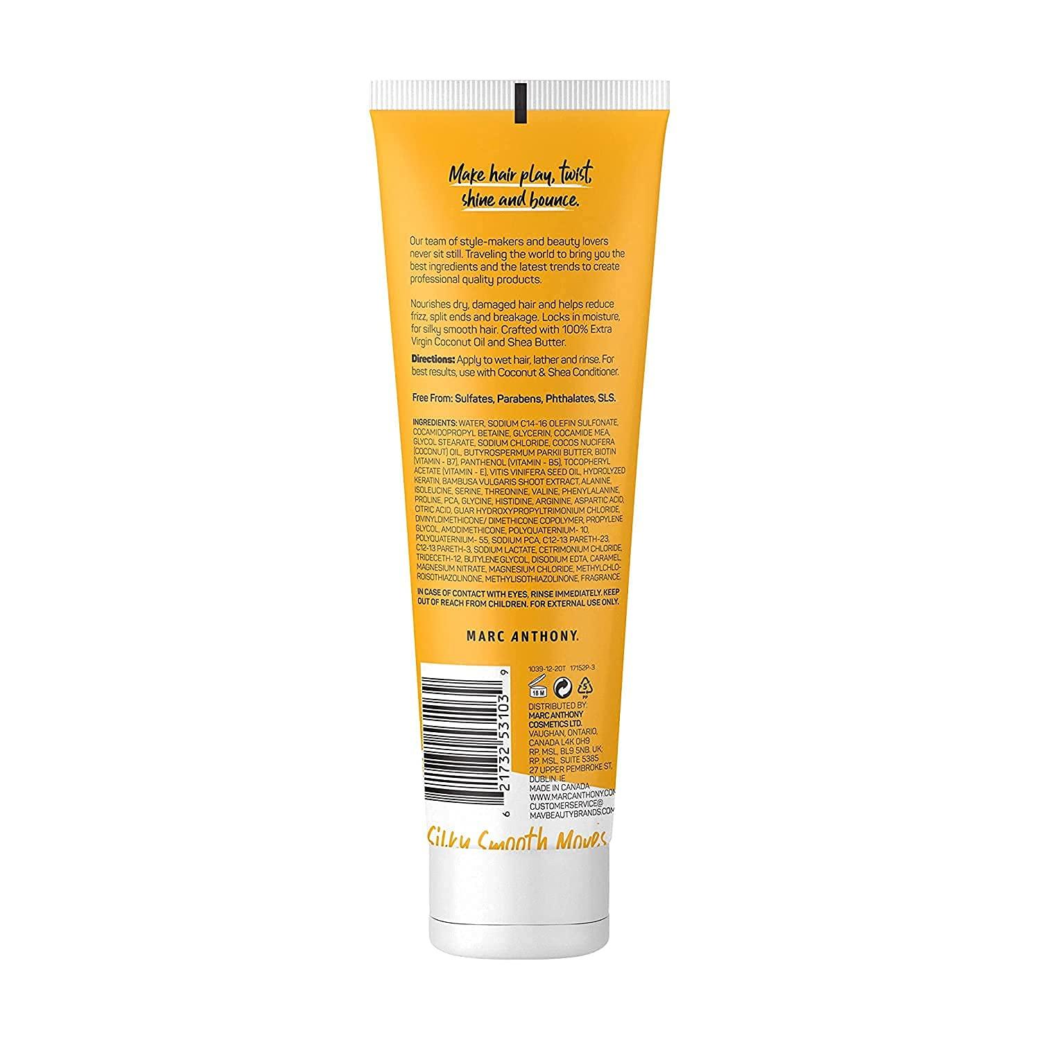 imageMarc Anthony Curly Hair Shampoo Strictly Curls 3x Moisture For Curl Defining amp Curl Enhancing Shea Butter Marula Oil Aloe Vera amp Coconut Cream Sulfate Free amp Color Safe For Dry Damaged HairCoconut and Shea Shampoo