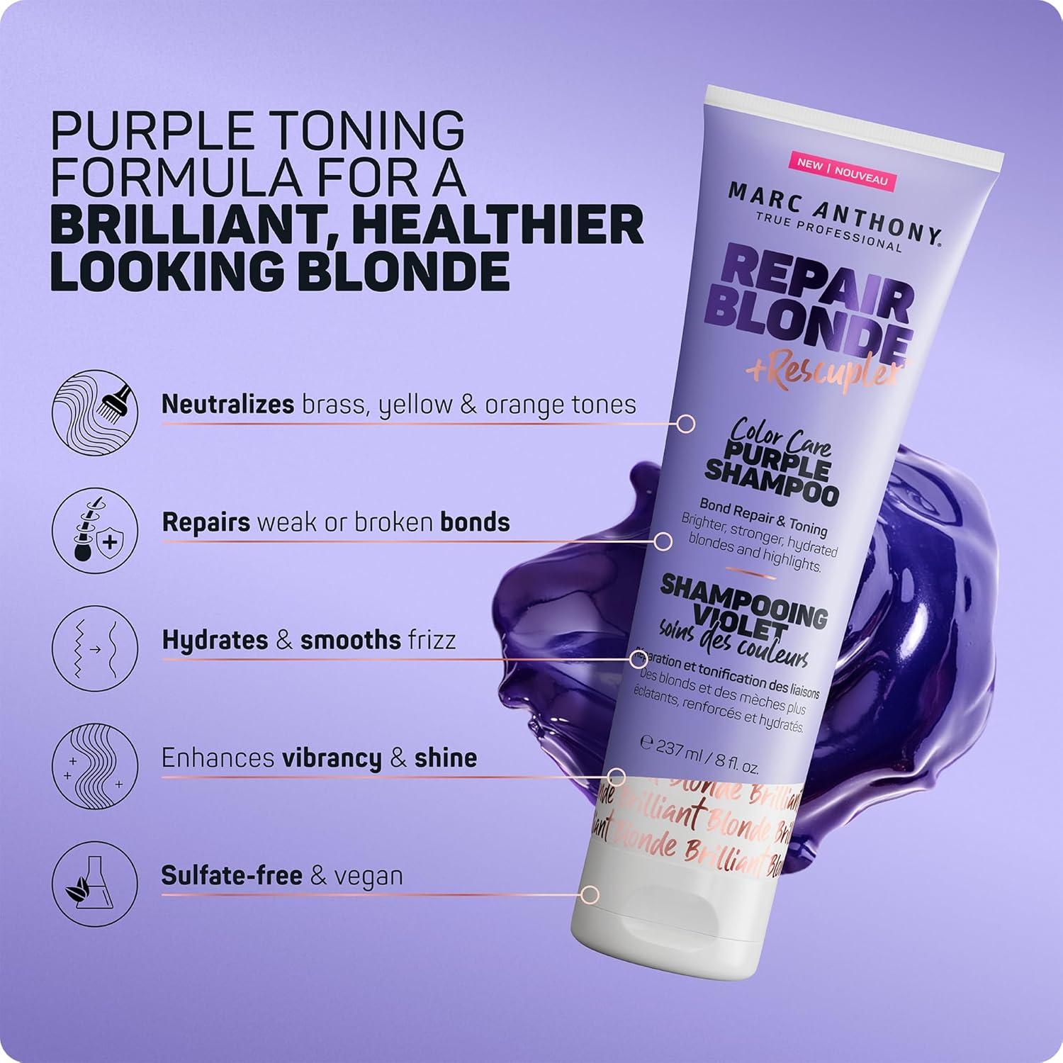 imageMarc Anthony Curly Hair Shampoo Strictly Curls 3x Moisture For Curl Defining amp Curl Enhancing Shea Butter Marula Oil Aloe Vera amp Coconut Cream Sulfate Free amp Color Safe For Dry Damaged HairRepair Blonde Purple Shampoo