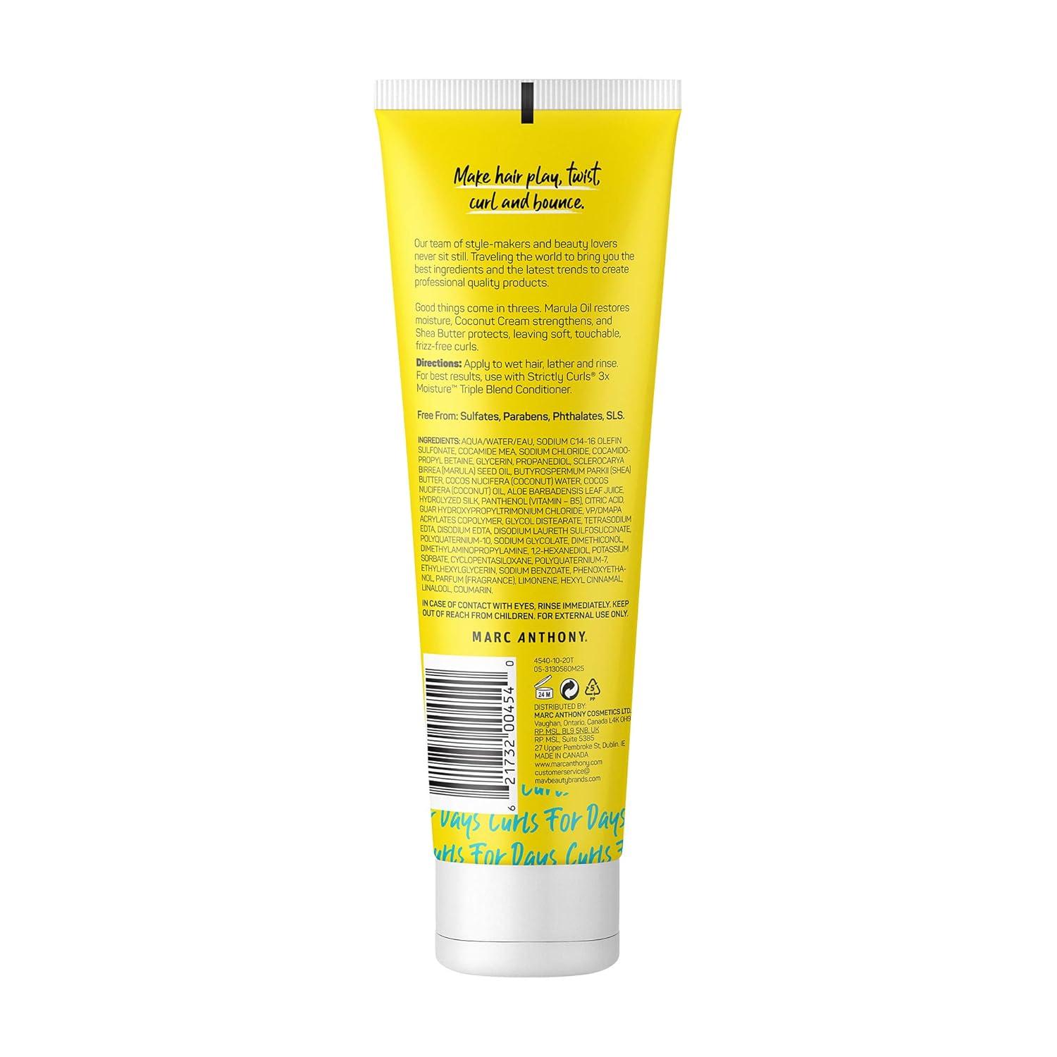 imageMarc Anthony Curly Hair Shampoo Strictly Curls 3x Moisture For Curl Defining amp Curl Enhancing Shea Butter Marula Oil Aloe Vera amp Coconut Cream Sulfate Free amp Color Safe For Dry Damaged HairStrictly Curls 3x Moisture Shampoo